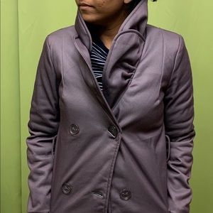 Beautiful gray jacket with pink polka dots